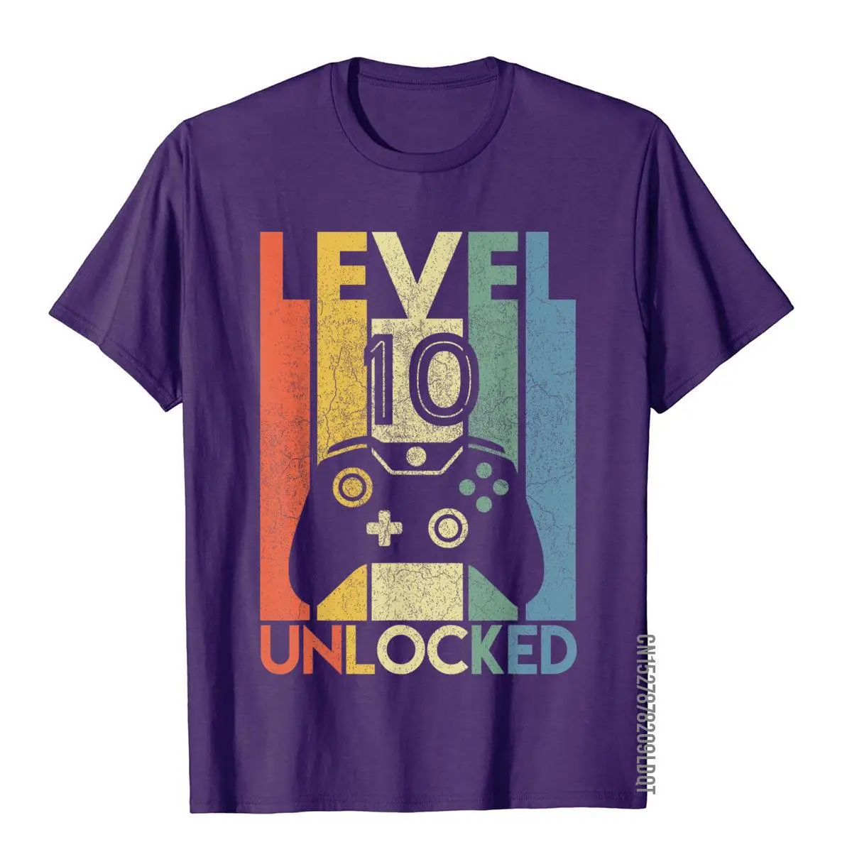 Level 10 Unlocked Shirt Funny Video Gamer 10th Birthday Gift T-Shirt Tees High Quality Cotton Men\'s Top T-Shirts Normal