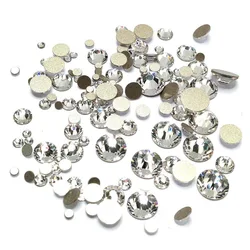 Sample NON hotfix Rhinestones Clear Crystal SS16 SS20 SS30 Czech Glass Gems Strass Flatback Nail Art Garment Decorations