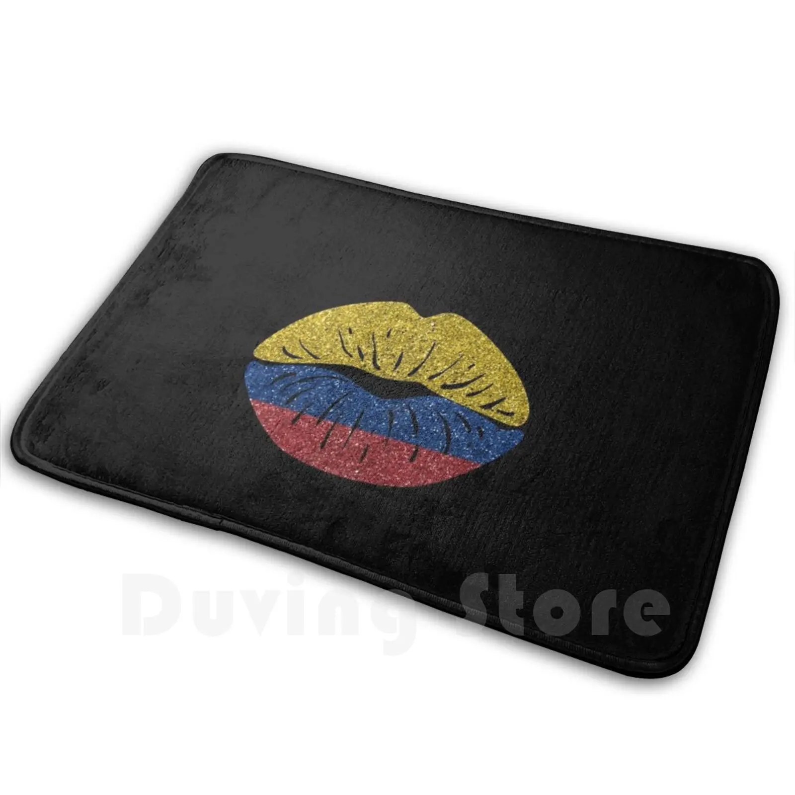 Colombia Lips Carpet Mat Rug Cushion Soft Colombia Colombia Flag Colombia Colombia Girly Colombia Glitter Colombian