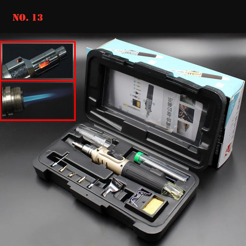 

10 In 1 Wireless Gas Soldering Iron Cordless Welding Torch Kit Tool Automatic Ignition Butane Gas Burner For Solde Torch Pen