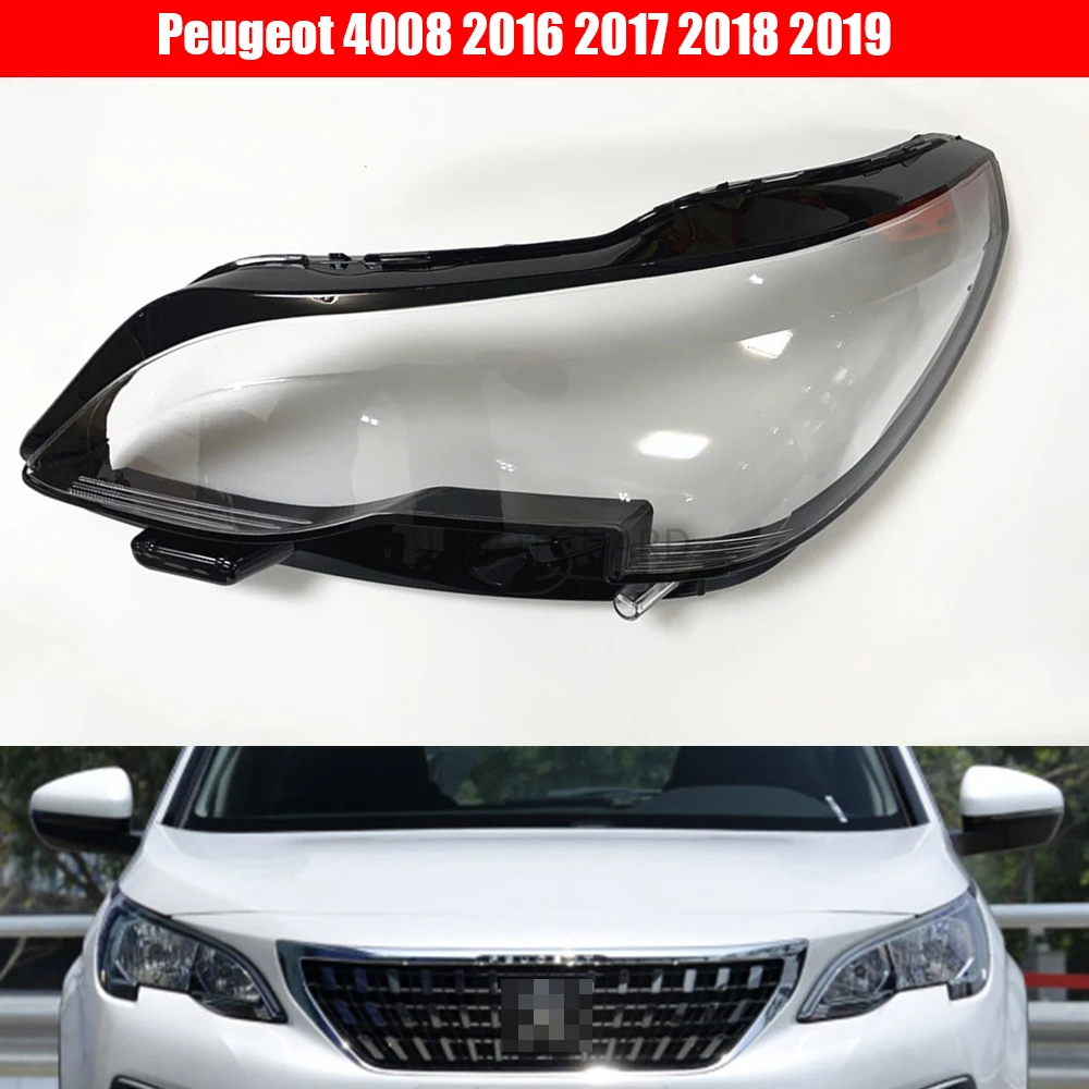 

Фары объектив для Peugeot 4008 2016 2017 2018 2019 фары крышка автомобиля Замена Авто оболочки