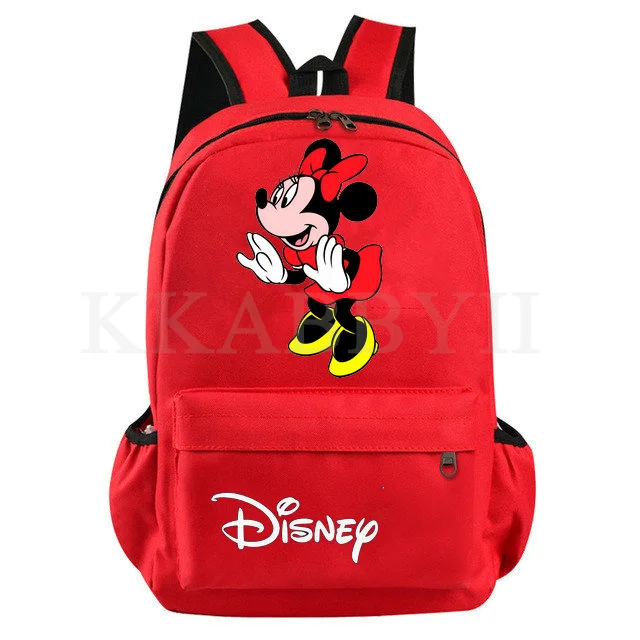 Women Men Mickey Canvas Backpack Fashion Teenagers School Bag Large Capacity Minnie Printing Travel Backpacks Book Bag