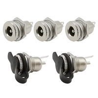 5Pcs DC-099 Metal 5.5 x 2.1mm / 5.5 x 2.5mm DC Power Jack Socket Female Panel Mount Connector DC099 5.5*2.1 5.5*2.5