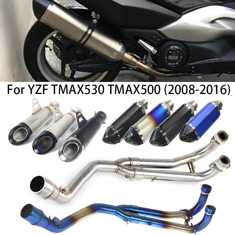 Motorcycle Exhaust Tailpipe Front Pipe Muffler Middle Link Connect Pipe For Yamaha TMAX530 TMAX 500 T MAX530 TMAX 530