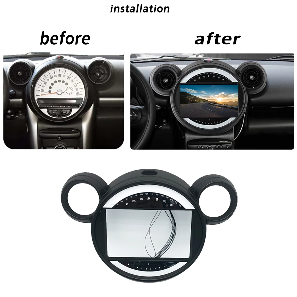 9 inch For BMW MINI Paceman Countryman R56 R60 2007-2014 Android 10.0 8-core Car Radio frame accessories Dashboard kit