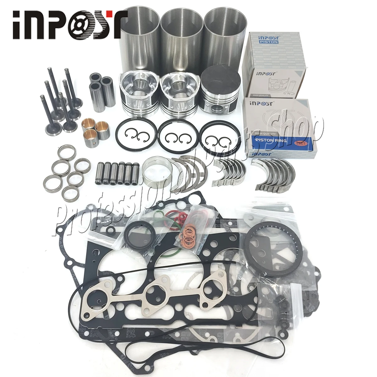 

D905 D905E D905B D905BH Overhaul Rebuild Kit For Kubota Engine Tractor W Valves