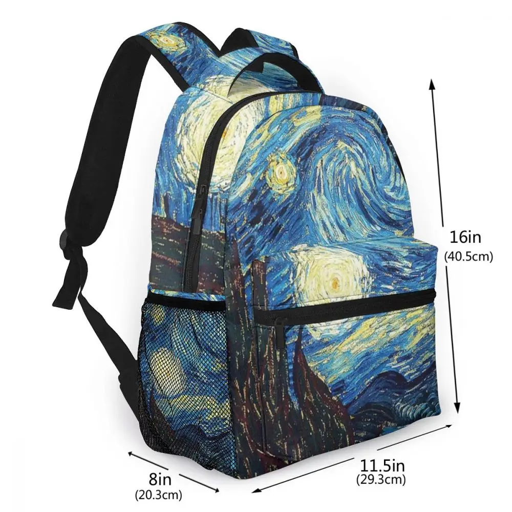 

Brand Van Gogh Travel Backpack Starry Sky Daypack Students Laptop Bag Women Children School Bags Teen Boy Girls Mochila Escolar