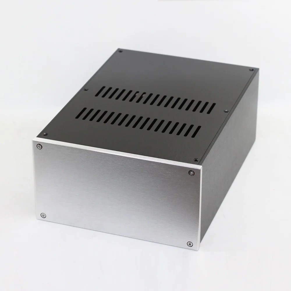 W220 H120 D308 Anodized Aluminum Tube Amplifier Preamp Power Supply PSU Decoder Case Rear Chassis DAC Shell DIY Audio Enclosure