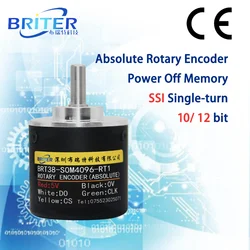 BRT38-S0M SSI Single turn 10/12bit Power off memory Absollute Rotary Encoder 4096 BriterEncoder Angle Measurement Multiturn