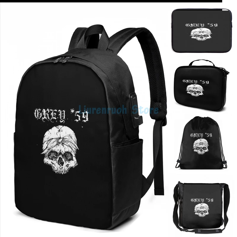 Funny Graphic print suicideboys(2) USB Charge Backpack men School bags Women bag Travel laptop bag