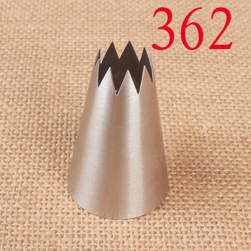 1PCS Large Size Open Star Stainless Steel Icing Piping Nozzles Fondant Cake Decorating Pastry Sets Tools Bakeware 9 Teeth #362