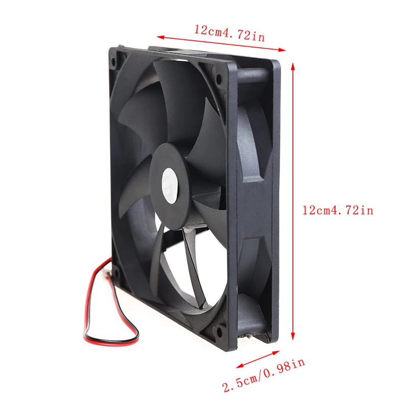 12cm High 12V 2Pin PC Case System Hydraulic Cooling Fan 12025