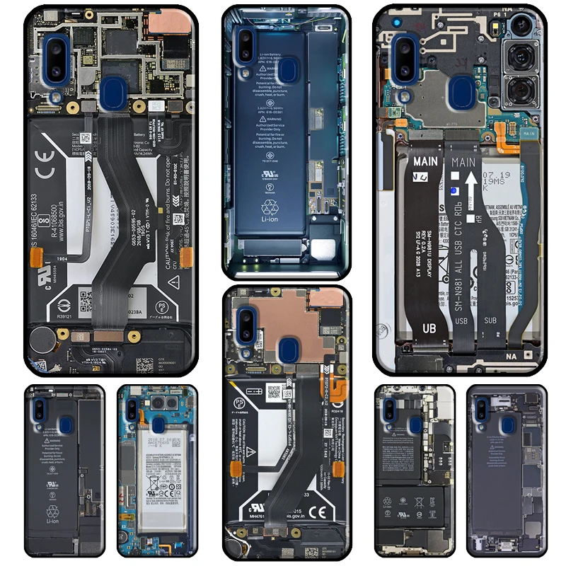 Motherboard Circuit Board Phone Case For Samsung A51 A71 A41 A31 A11 A21S A20e A12 A32 A52 A72 A30 A40 A50 A70 A02