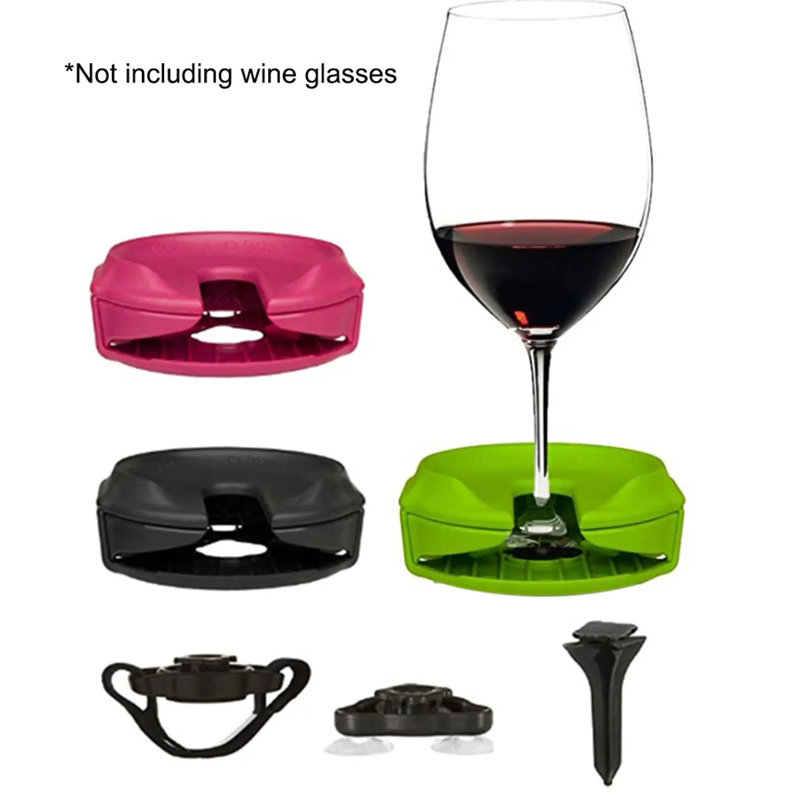 Outdoor Portable Wine Glass Holder Wine Stake for Picnic fixing bracket suction cup wine glass holder out fishing wine