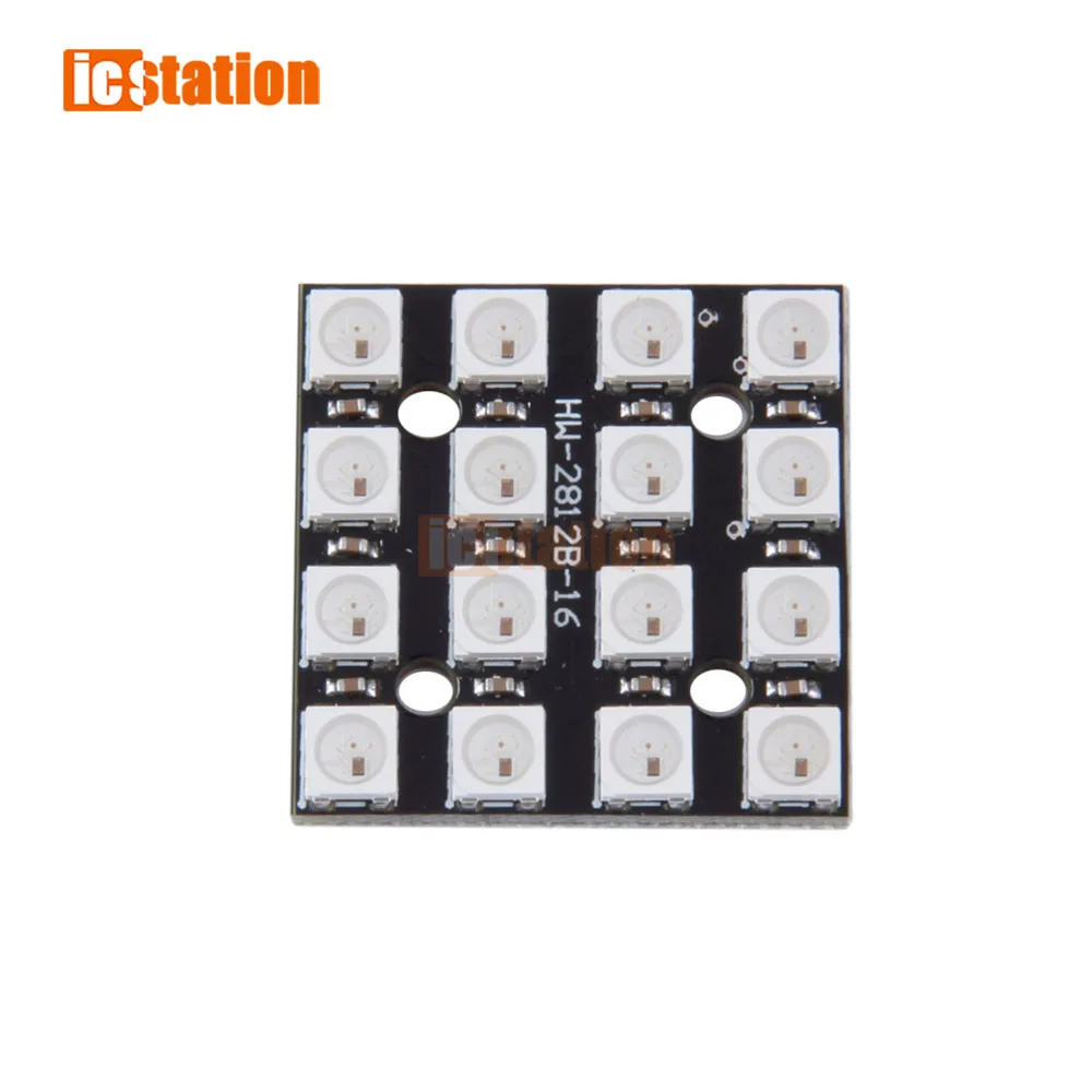 WS2812B 4*4 통합 드라이버가있는 Arduino 용 16 비트 풀 컬러 5050 RGB LED 램프 패널 라이트 도매