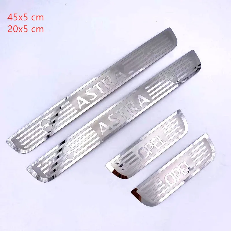 4pcs car styling for OPEL ASTRA J VAUXHALL ASTRA J ultra-thin Stainless Steel Door Sill Scuff Plate trim welcome sticker styling