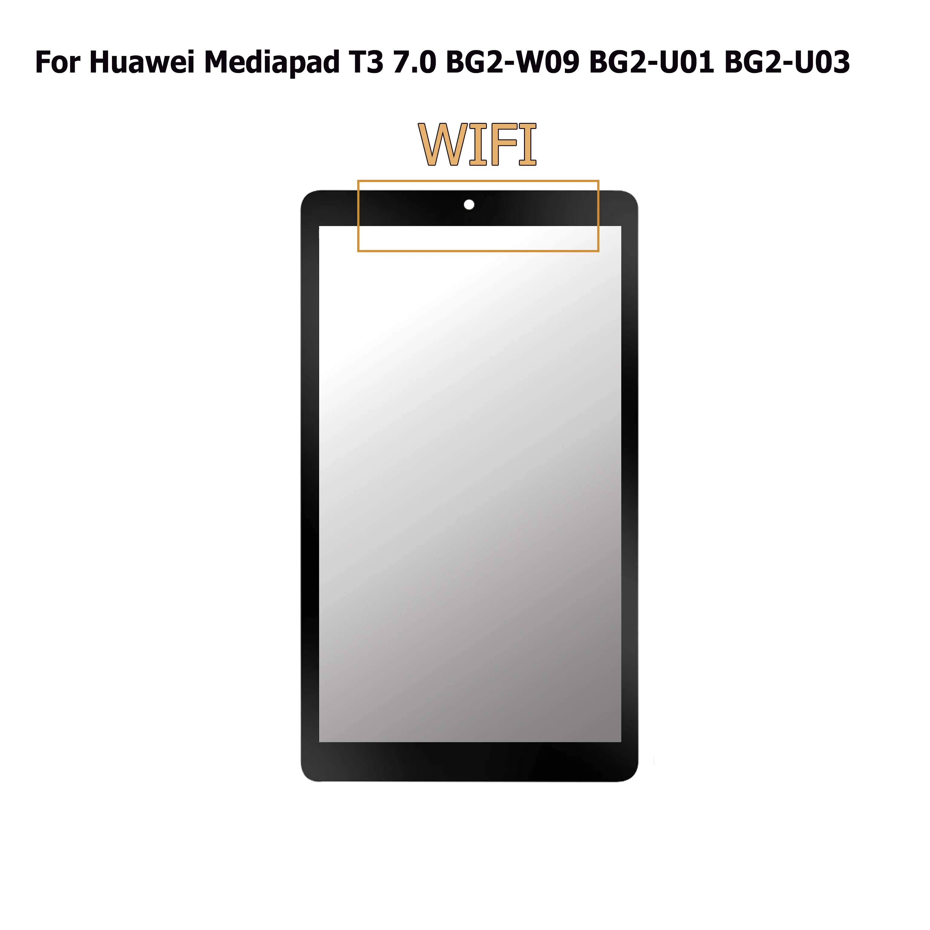 For Huawei Mediapad T3 7.0 3G Wifi (NO Touch) Screen Front Glass