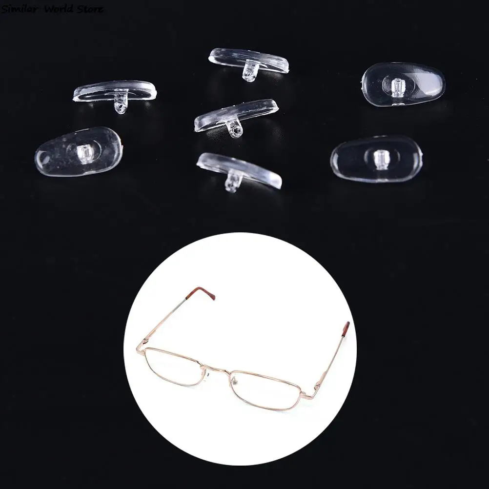 50 pares anti deslizamento tamanho parte óculos silicone nariz almofadas eyewear acessório 13x7mm