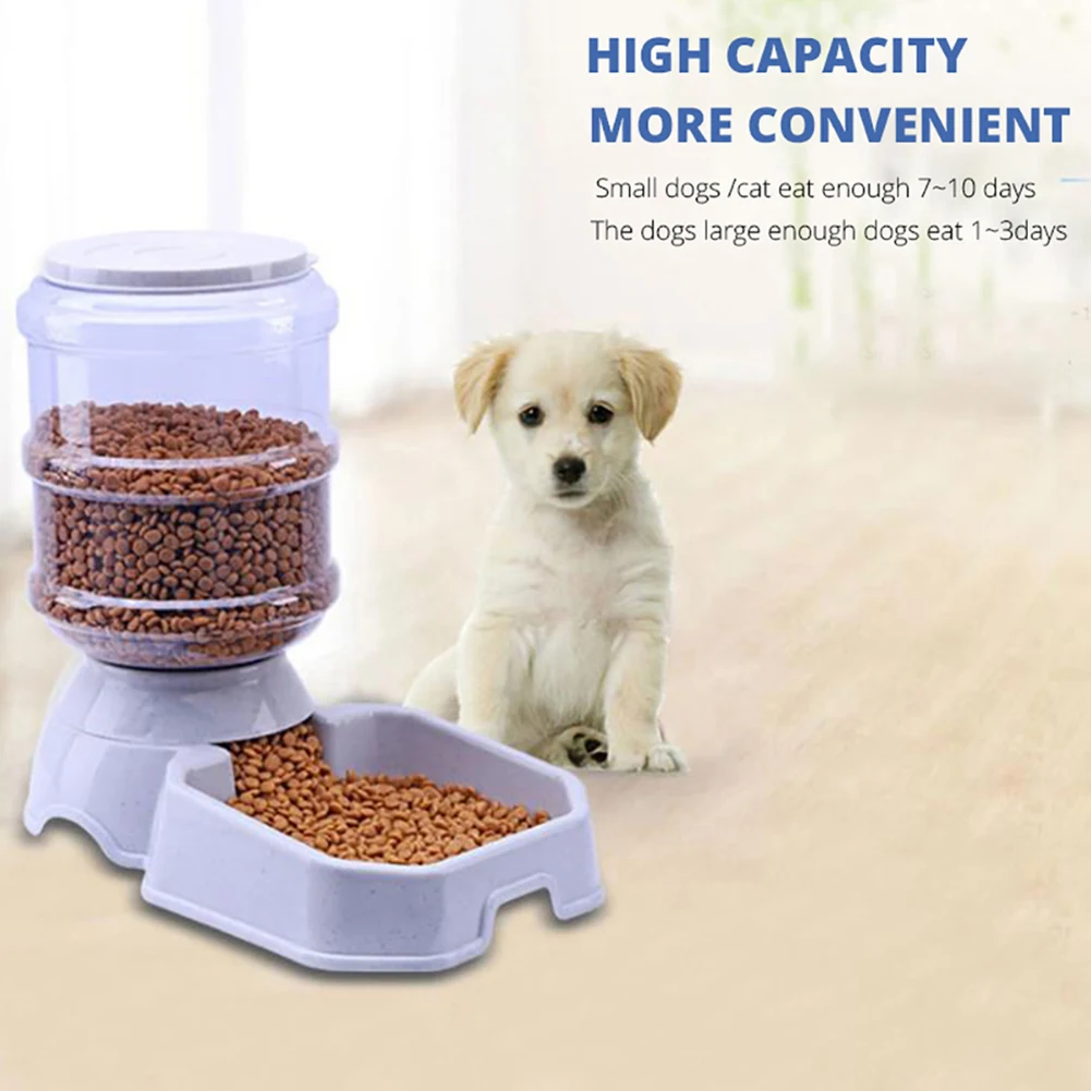 3.8L Pet Cat Automatic Feeders Plastic Dog Water Bottle Large Capacity Food Water Dispenser Cats Dogs Feeding Bowls