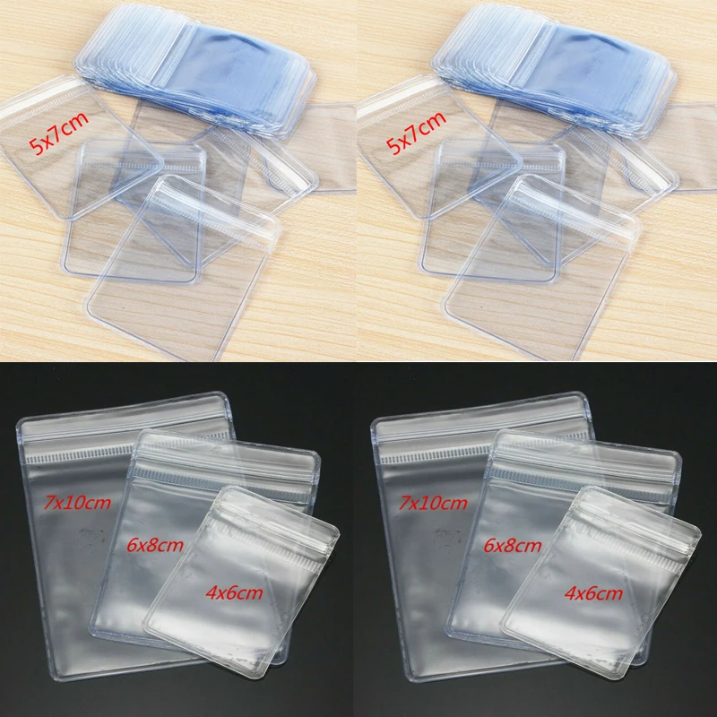 Transparent Self Sealing Thick Plastic Bag, Electronic Components, Jewelry,Handicrafts, Coinning Storage Bag 4x6/6X8/7X10/5X7CM