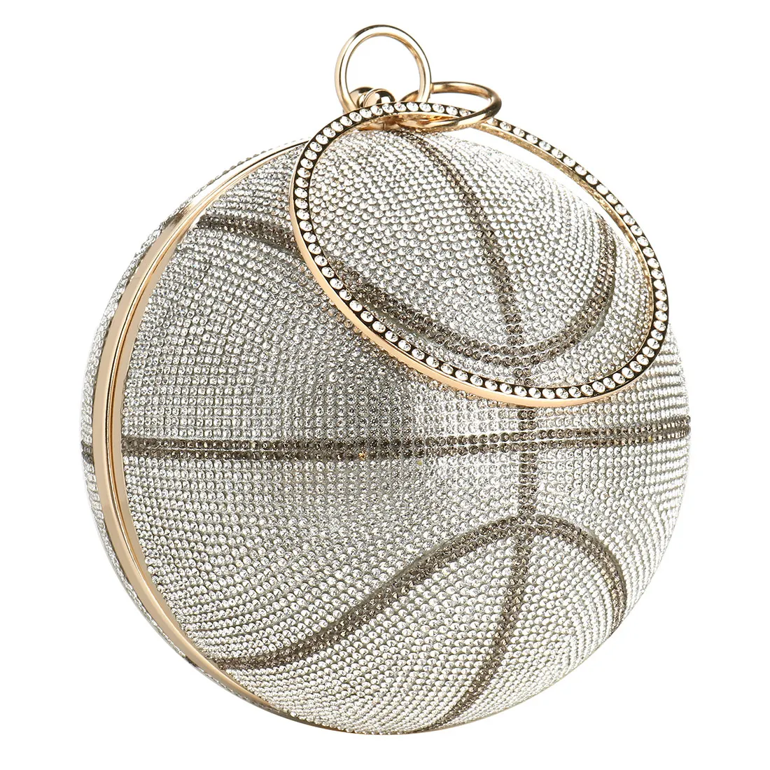 Luxury Basketball Diamond Ball Design Women Party Purses and Handbag Female Totes Shoulder Chain Bag Basketball Bag Clutch Bags