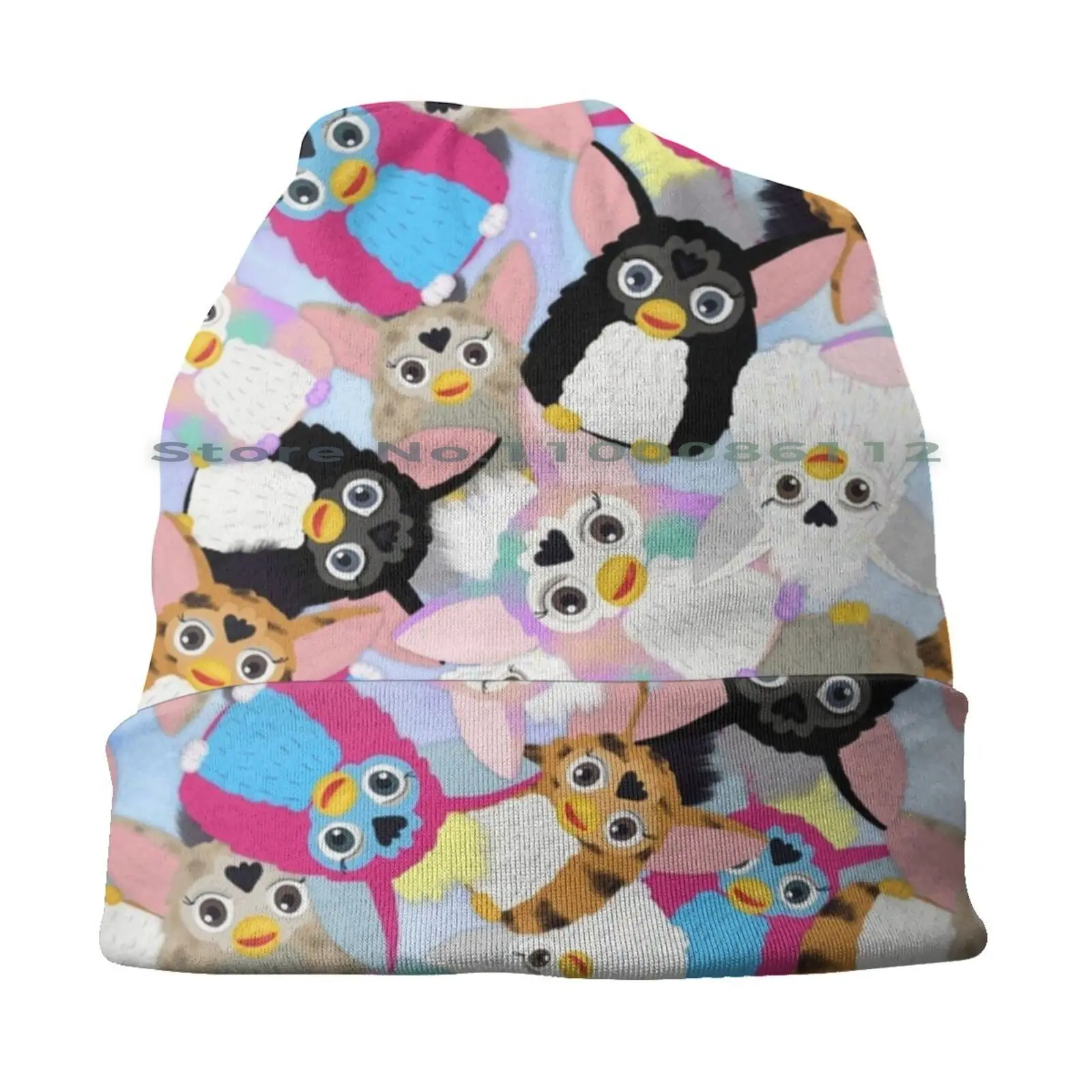 So Many Furbies Bucket Hat Sun Cap 90s Furbys Creep Childhood 1990 1991 1992 1993 1994 1995 1996 1997 1998 1999 Neon Pastel