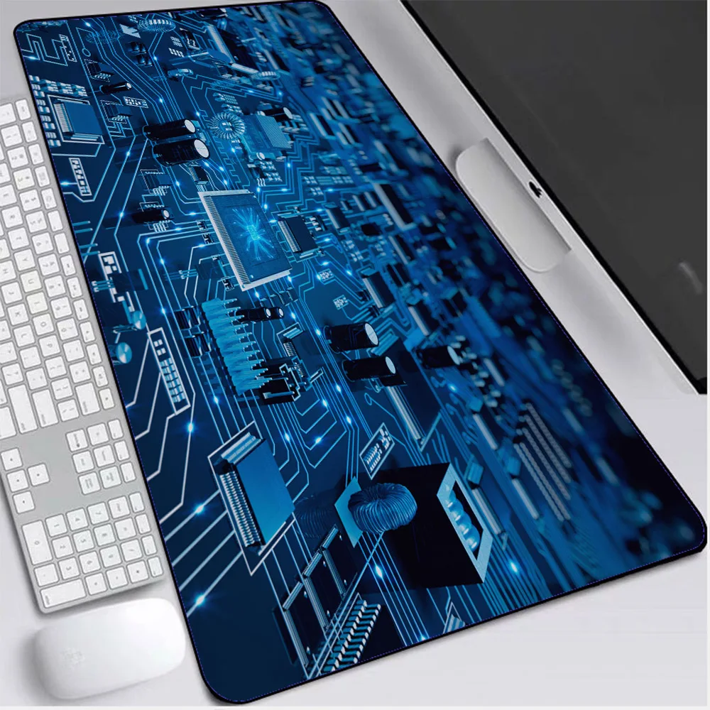 Digital Circuit Board Mouse Pad Xxl Gamer Laptop PC Gaming Accessories Office Home Keyboard Rug Mat 3D Gaming Mouse Pad Desk Mat