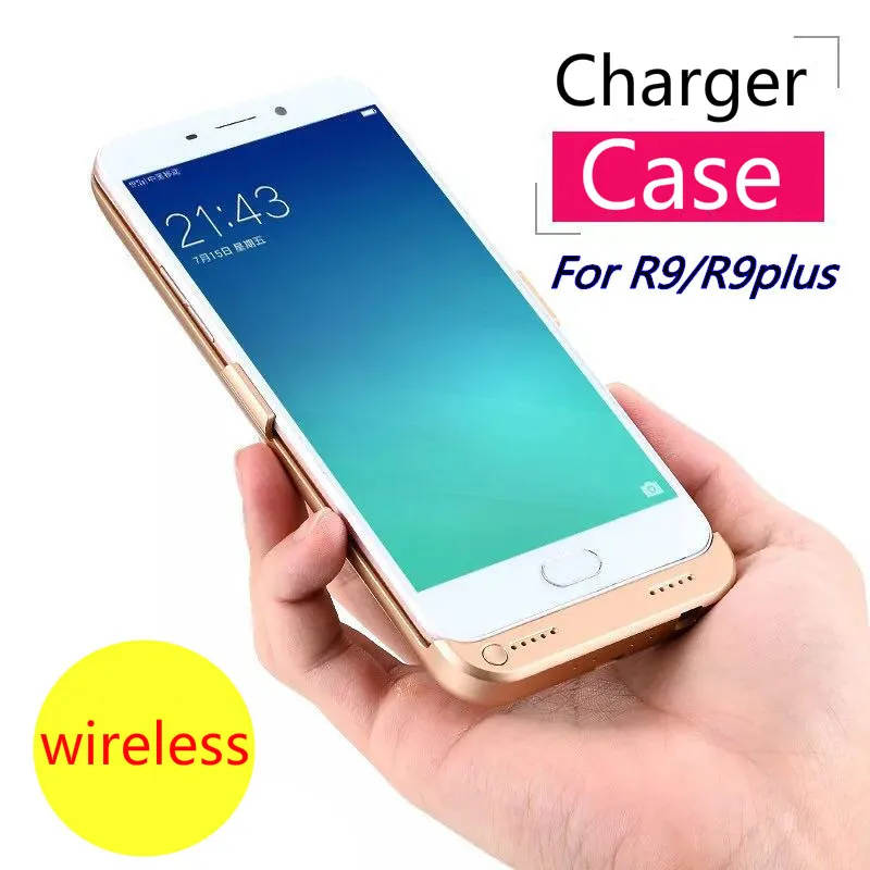 R9 Plus Backup External Battery Charger Case for Oppo R9 / R9 Plus Portable Backup Power Bank Case Cover