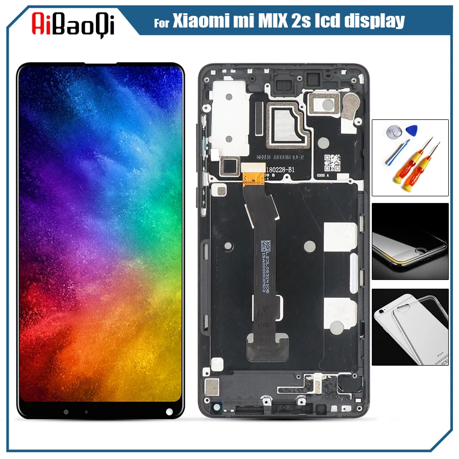 for Xiaomi Mi Mix 2S LCD Display With touch Screen Digitizer Assembly Replacement for Xiaomi Mi Mix 2S LCD Screen + Tools