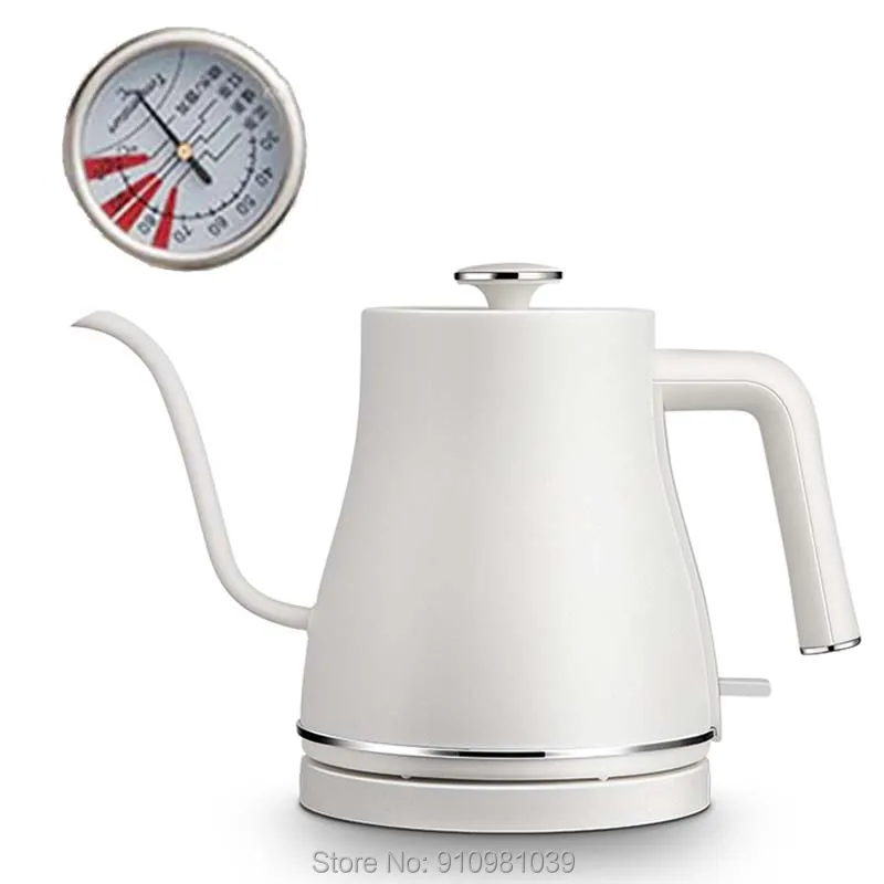 Electric Kettle Pot with thermometer Stainless Steel Coffee Drip Gooseneck Teapot Tea Maker Bottle 220v