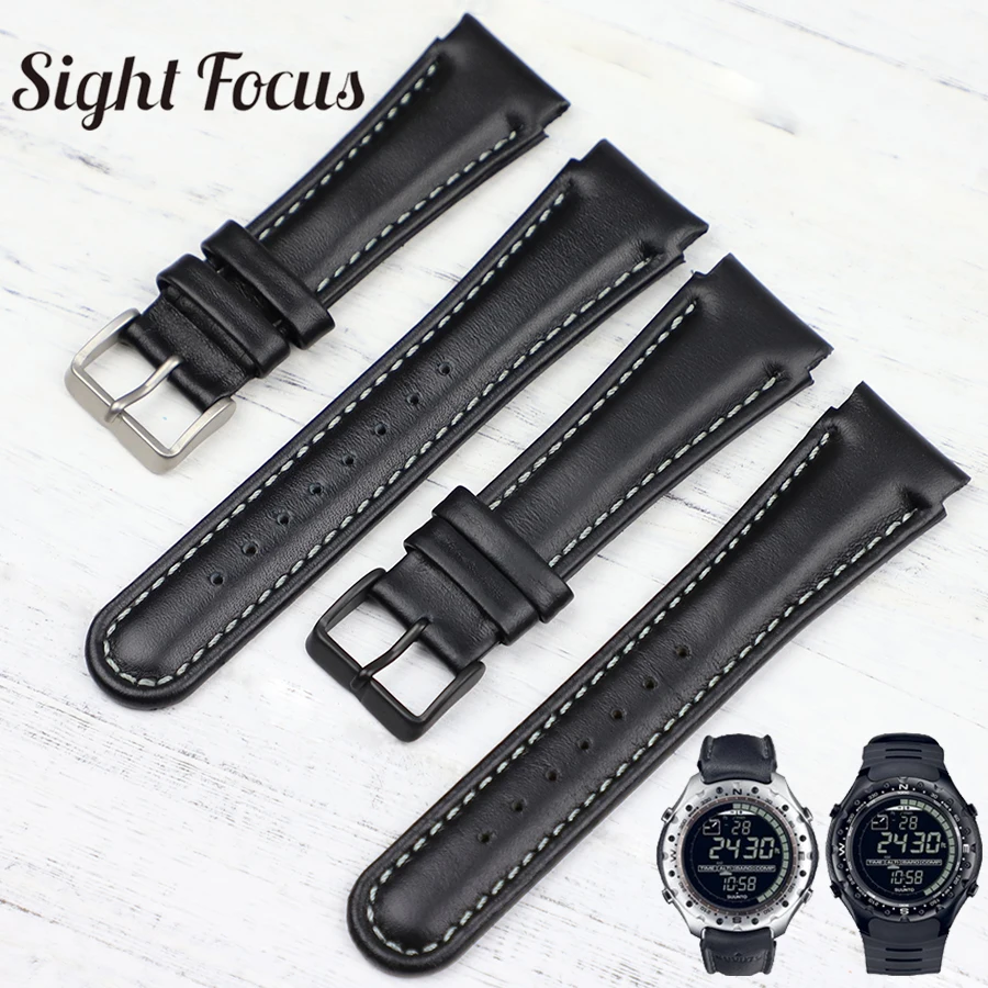 

22mm Black Genuine Leather Watch Strap For SUUNTO X-LANDER Watch Armband Bracelet de Montre Uhrenarmband fit SUUNTO X-LANDER