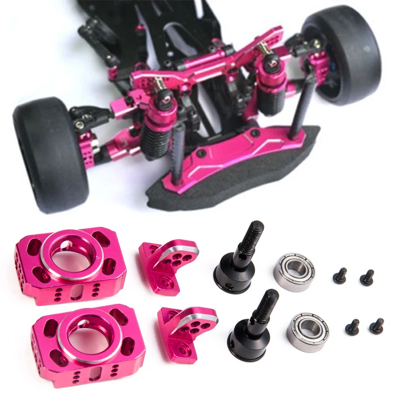 AXSPEED RC Car Steering Suspension Knuckle Kit Aluminum Adjustable Steering Cup for Sakura D4 AWD RWD Upgrade Parts