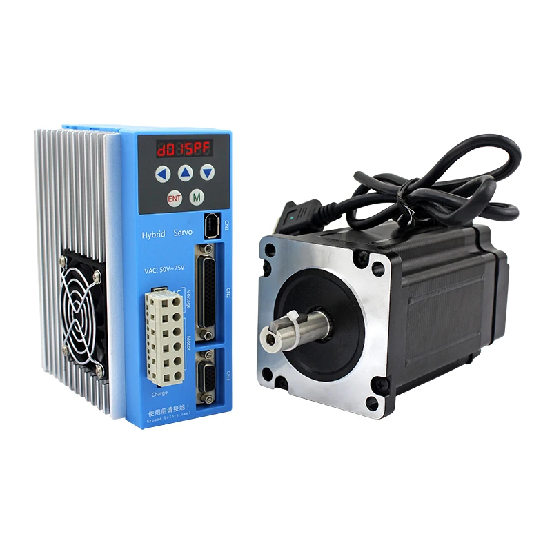 Nema 34 hybrid servo stepper motor and driver kit 8.2Nm 8A 2 phase step servo AC50-80V LCDA808H+LC86H2120