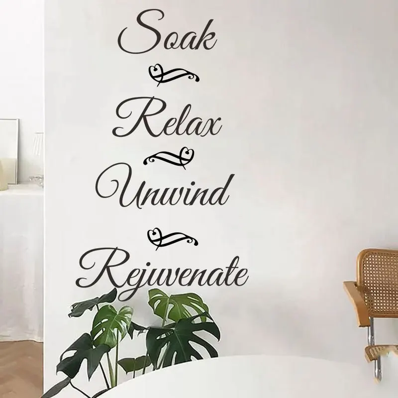 

Creative Soak Relax Wall Sticker Art Decals Bathroom Bath Wallpaper Living Room Bedroom Decoration Removable Home Decor Stickers