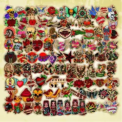 10/30/50/100PCS Retro Old School Tattoo Cool Stickers Skateboard Laptop Guitar Car Luggage Graffiti Decal Home Doodle Sticker