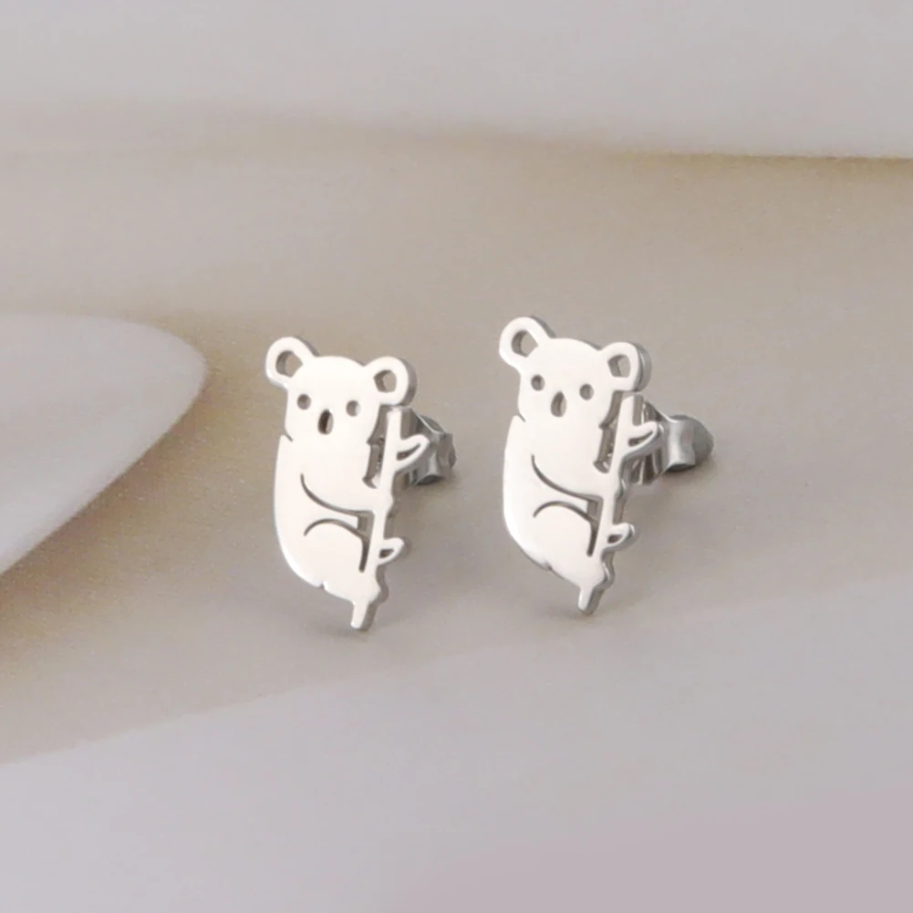 Cazador New Lovely Koala Stud Earrings Cute Animal Earring for
