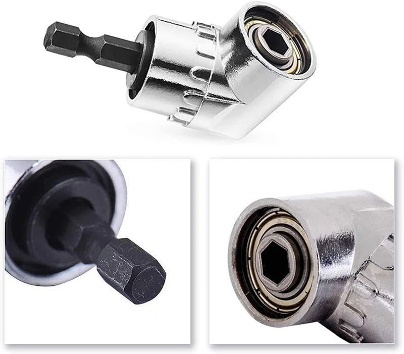 SMARLAN Electric Drill Adapter 360° Rotation Extension Rod 105° Drill Bits Adapter Combination Power Electric Drill Accessories