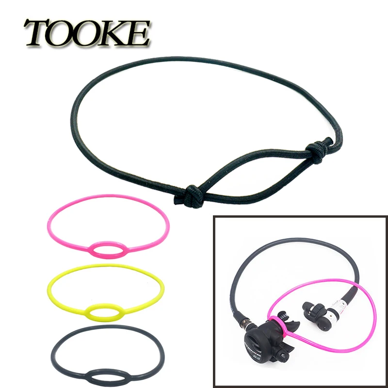 Scuba Dive Diving Silicone Regulator Necklace Holder Flexible Mouthpiece Regulator Necklace Ring Octopus Holder Tech Diving