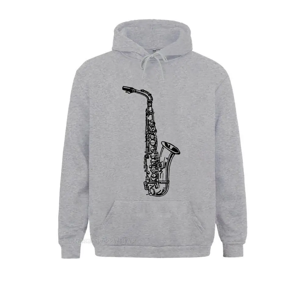 Novelty Harajuku Hoodies Men Long Sleeve Gold Saxophone Hoodie Custom Jazz Music Men Clothing Oversized