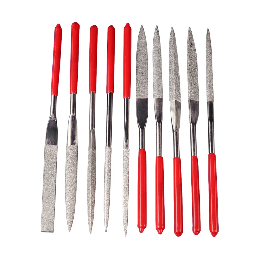 

5 x 180mm Diamond Files Assorted Mini Small Stab Knife Alloy File Round Square Flat Triangle Rasp Suit Jade Metal Grinding Tools