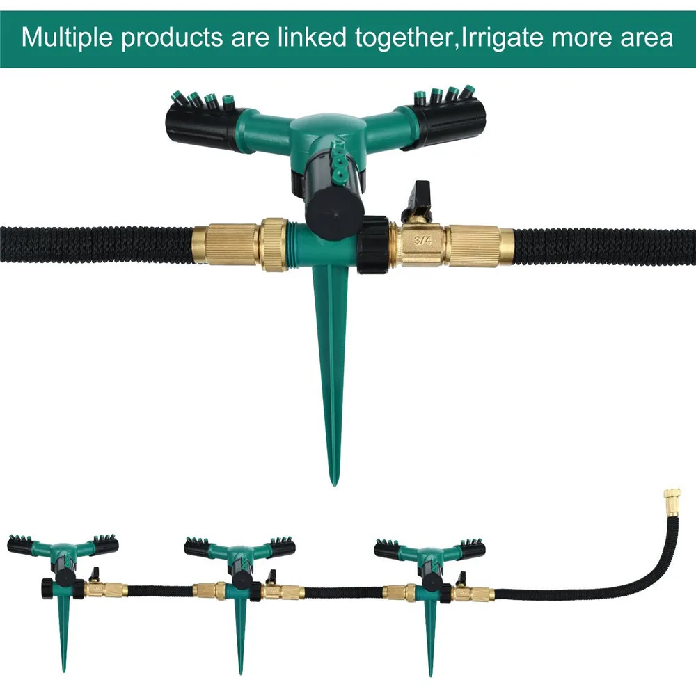 Water Sprinklers Automatic 360 Rotating for Garden ABS Lawn Sprinkler Sprinklers Lawn Irrigation Garden Water Spray Device D30