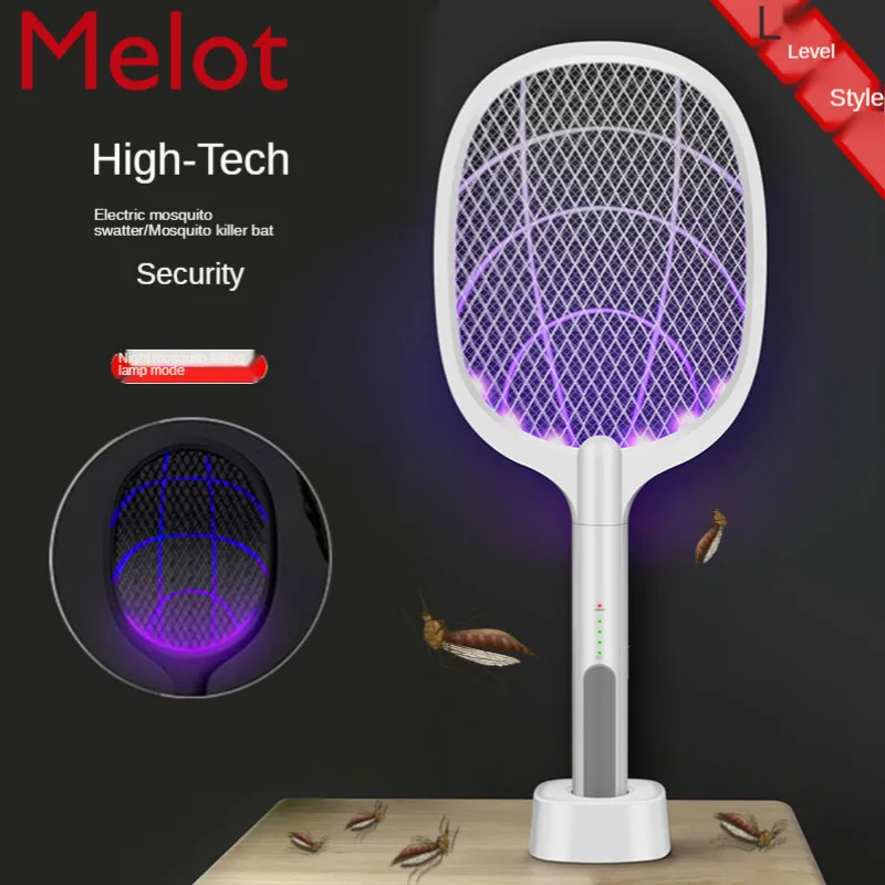 

Two-in-One Electric Mosquito Swatter Rechargeable Household Powerful Multi-Function Battery Dual-Use