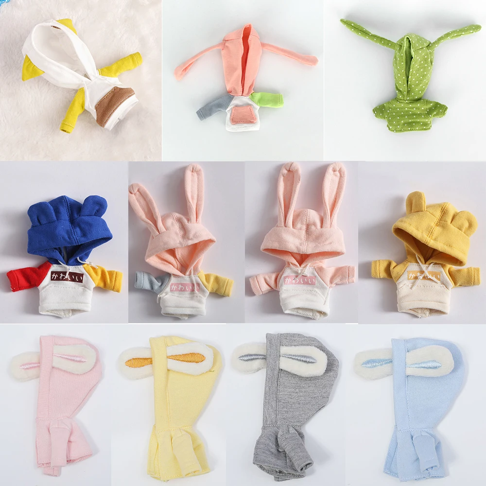 

Ob11 Hooded Sweatshirt Sweater With Rabbit Ears Bjd Clothes T-Shirt Accessories For Obitsu11, Mollys, GSC 1/12 bjd, DOD Body