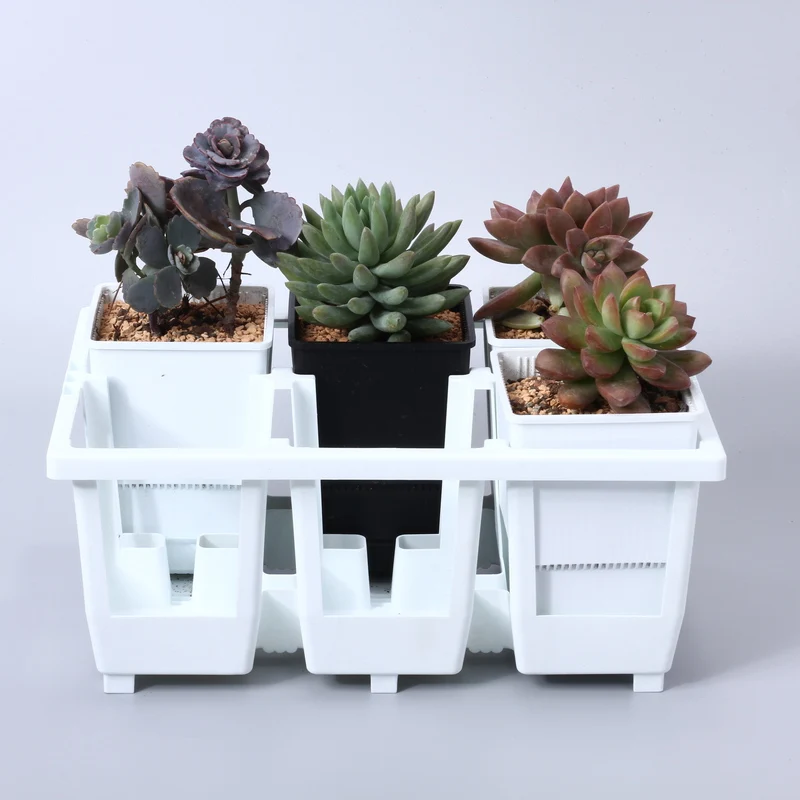 Meshpot neue hoch taillierte Blumentopf Set Verdickung vertiefen Garten topf Kunststoff Sukkulenten Topf Kaktus Haworthia Drainage Pflanzer – Detail 4