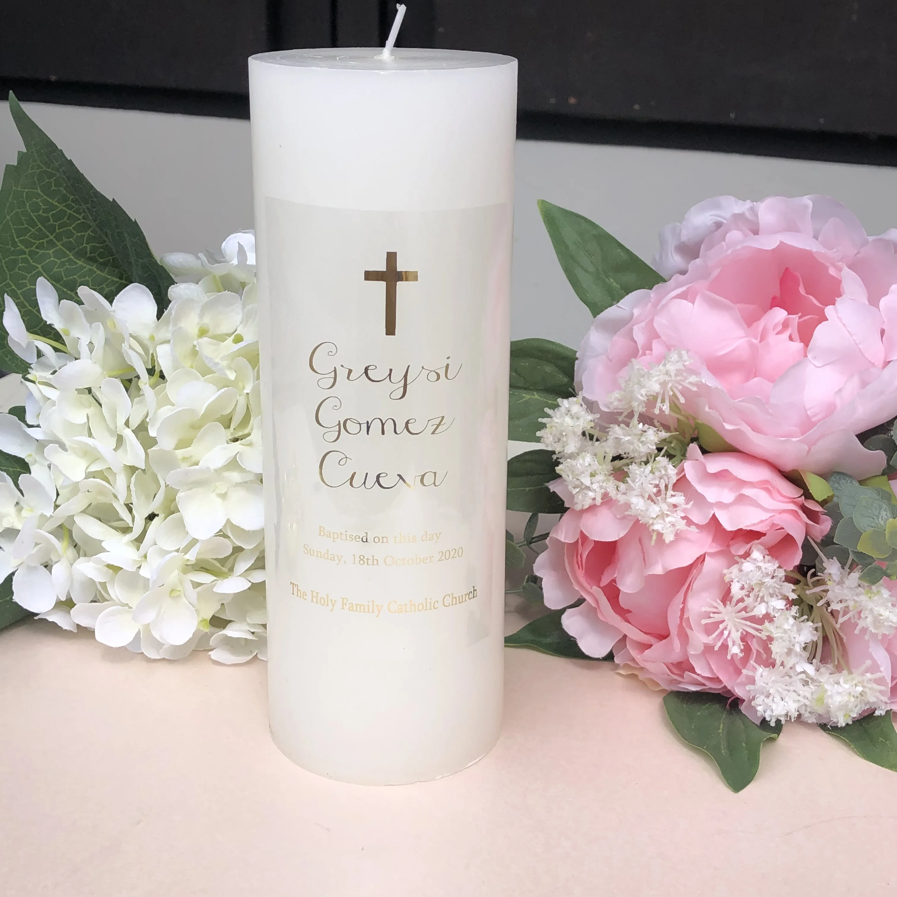 1 Personalised My Baptism cand - Personalised Candle Label recension och pris
