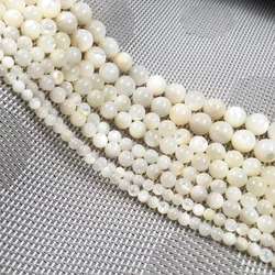 Natural shell beading Round Mother Of Pearl loose beads isolation bead for Jewelry Making DIY bracelet necklace Accessories