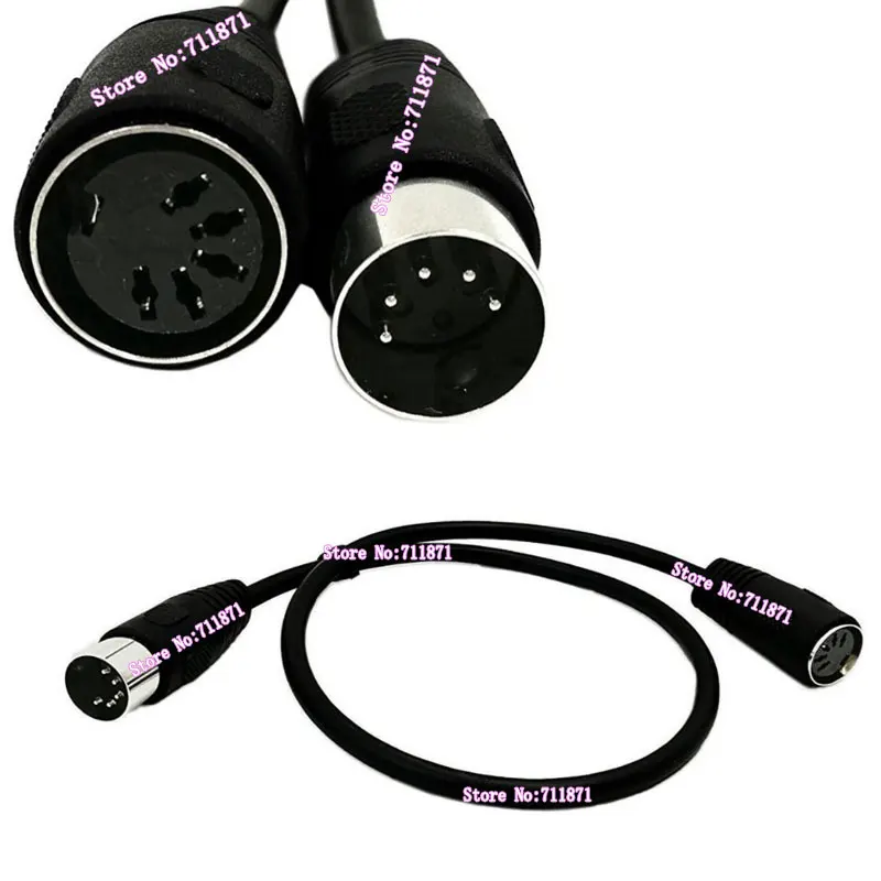 5P MIDI DIN extension cord wire Male to Female 5P DIN MIDI extension cable Line 5P Din MIDI keyboard connect sound card computer
