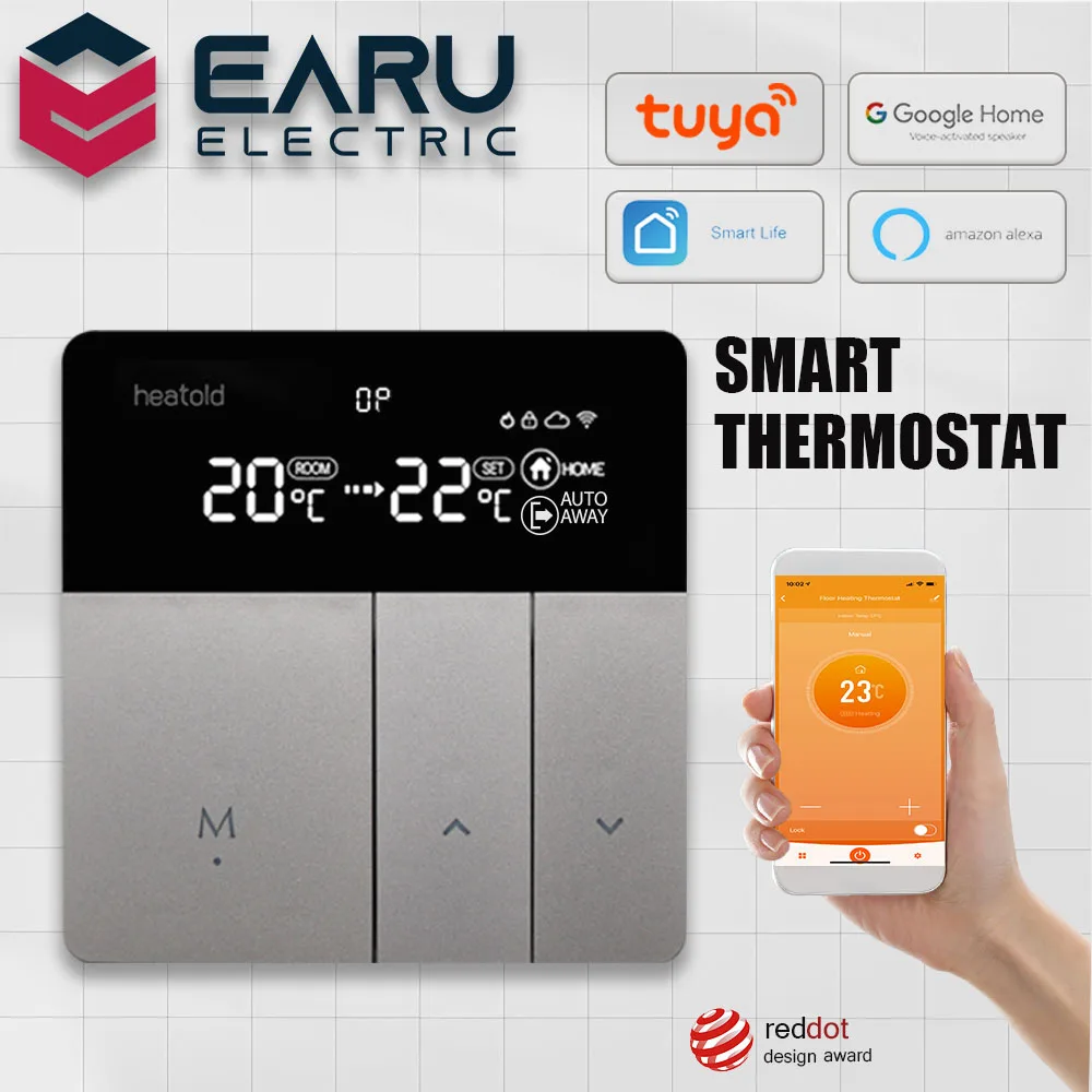 

Tuya WiFi Smart Thermostat Electric Floor Heating TRV Water Gas Boiler Temperature Voice Remote Controller for Google Home Alexa