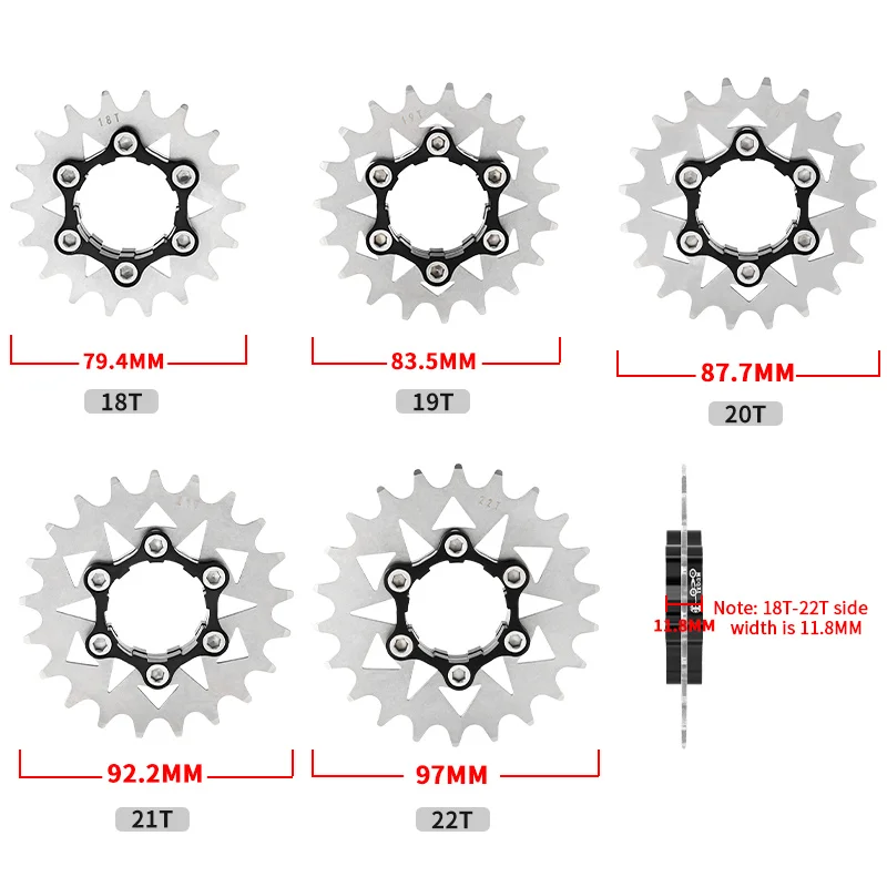 MUQZI MTB Single Speed Cassette Cog 18T 19T 20T 21T 22T Bike Sprocket Mountain Freewheel