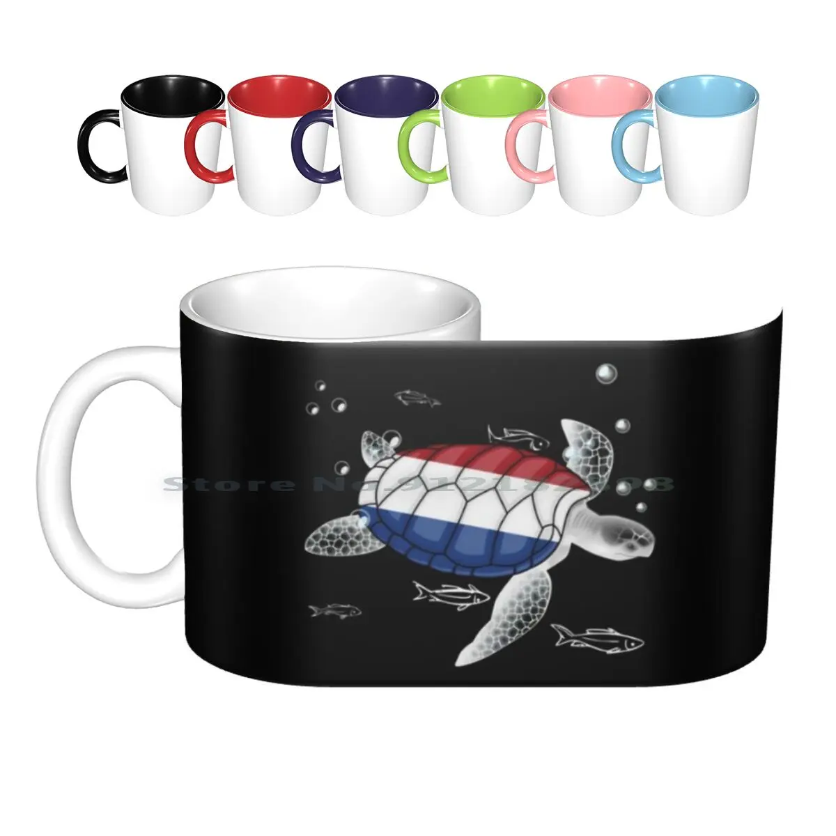 Netherlands Turtle Ceramic Mugs Coffee Cups Milk Tea Mug Netherlands Netherlands Turtle Cute Netherlands Netherlands Flag